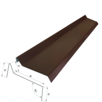 new разм Шинглас планка примыкания в плёнке коричневый 8017